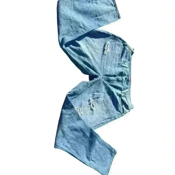 Polo Ralph Lauren Astor Slim Boyfriend Jeans Womens Size 31 X 29 Distressed Blue - Picture 2 of 11